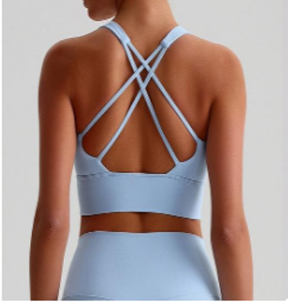 Top Freya Croisé — Bleu Ciel